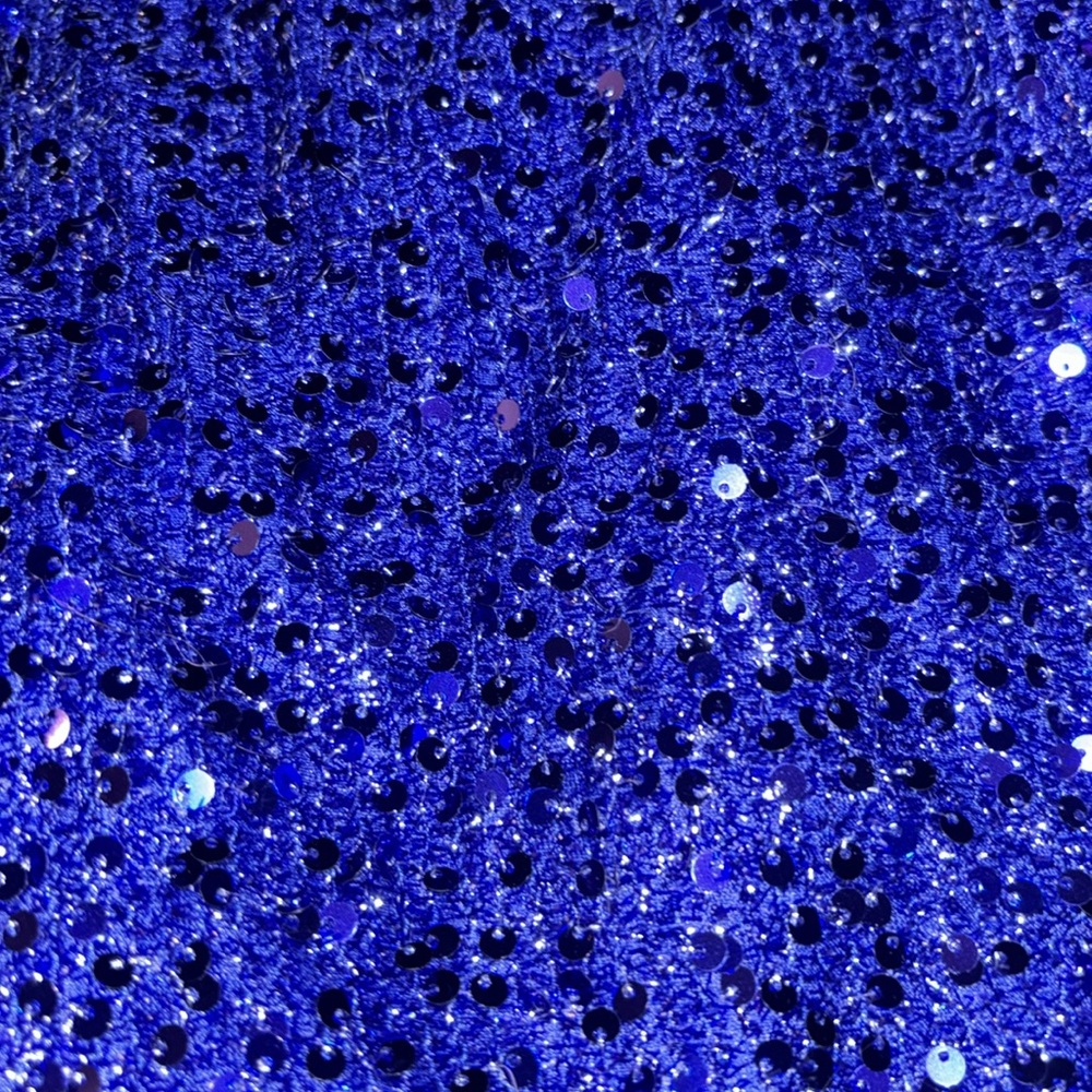 Faeriesty Plus Size Formal Prom Wedding Cruise Blue Sequin Gown Dress NEW - Picture 8 of 8